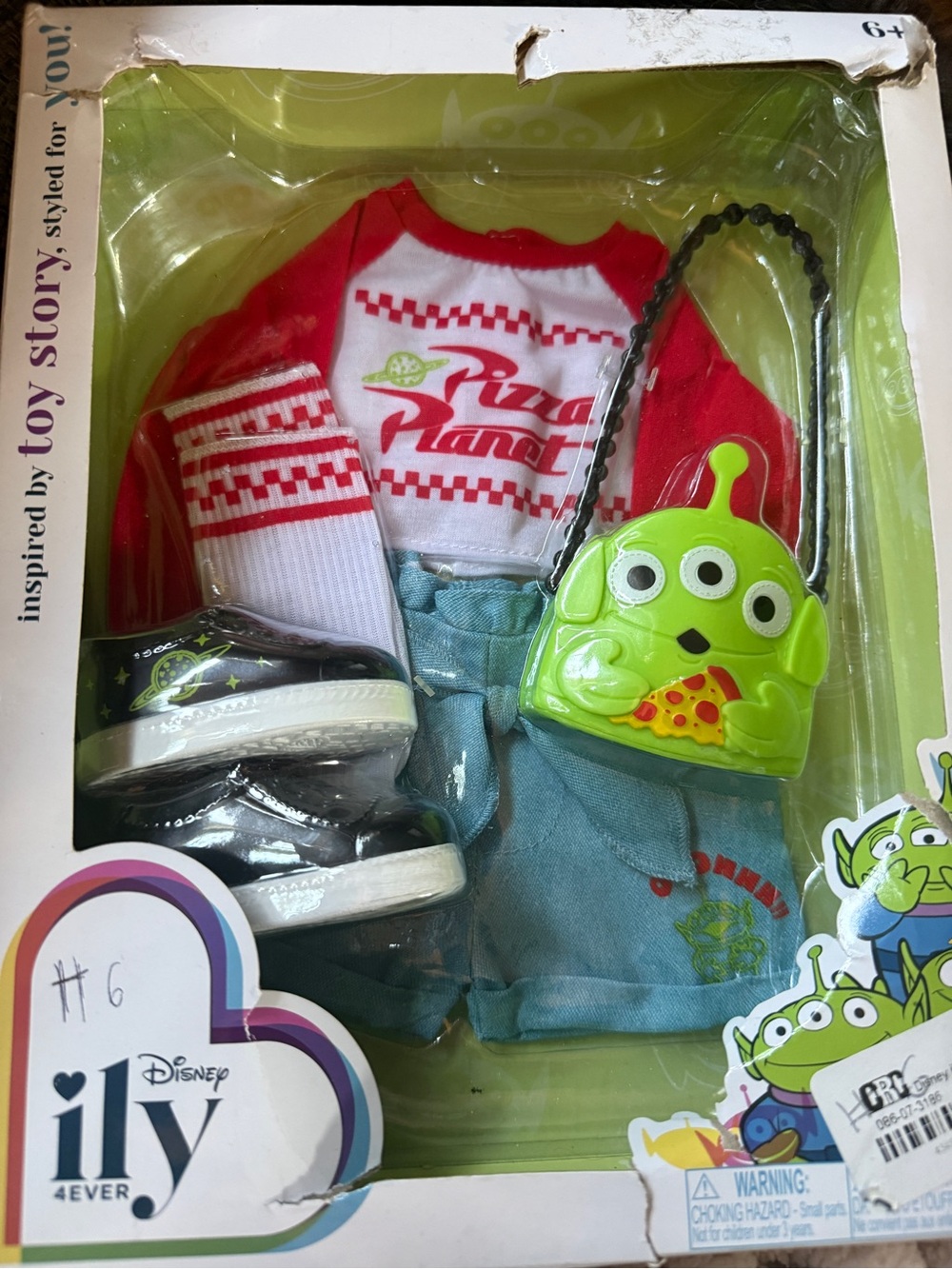 ILY Toy Story Alien Outfit w Pizza Planet Shirt for 18" dolls, new unopened box